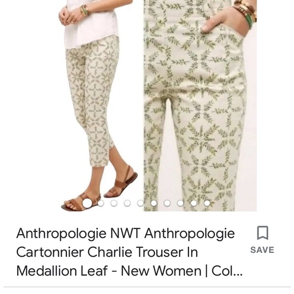 Cartonnier Charlie Trouser capris Size 4 botanical pattern - Picture 3 of 13